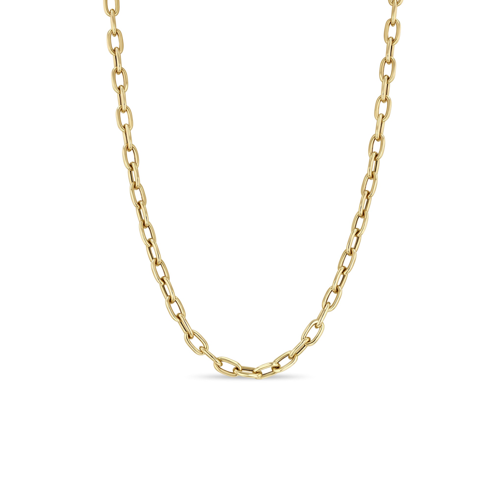 Zoë Chicco 14k Gold Large Square Oval Link Chain Necklace – ZOË CHICCO