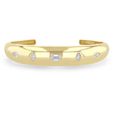 Zoë Chicco 14k Yellow Gold Mixed Cut Diamond Medium Aura Cuff Bracelet