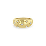 Zoë Chicco 14k Yellow Gold Scattered Star Set Diamonds Medium Aura Ring