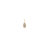Zoë Chicco 14kt Gold Midi Bitty Pavé Diamond Hamsa Charm Pendant with Spring Ring