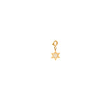 14k midi bitty pave Star of David charm with spring ring