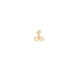 Zoë Chicco 14kt Gold Midi Bitty Pavé Diamond Infinity Charm Pendant with Spring Ring