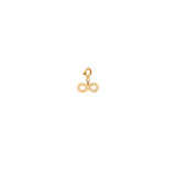 14k midi bitty pave infinity charm with spring ring