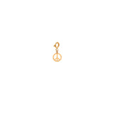 14k midi bitty peace symbol charm with spring ring
