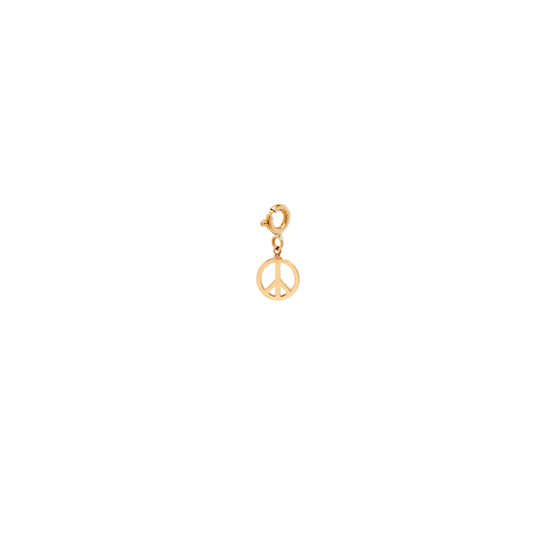 14k Single Midi Bitty Peace Symbol Charm