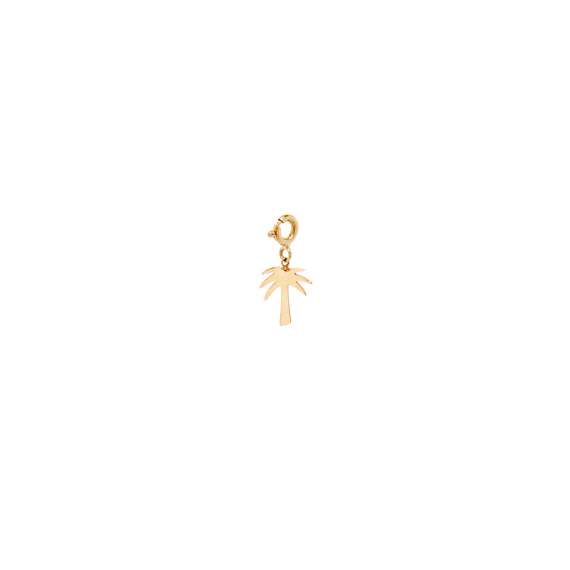 Zoë Chicco 14kt Gold Palm Tree Charm Pendant with Spring Ring