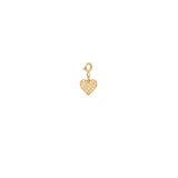 Zoë Chicco 14k Gold Midi Bitty Pavé Diamond Heart Charm Pendant with Spring Ring