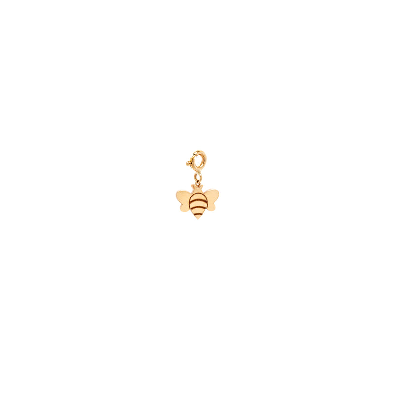 14k Midi Bitty Bee Charm on Spring Ring