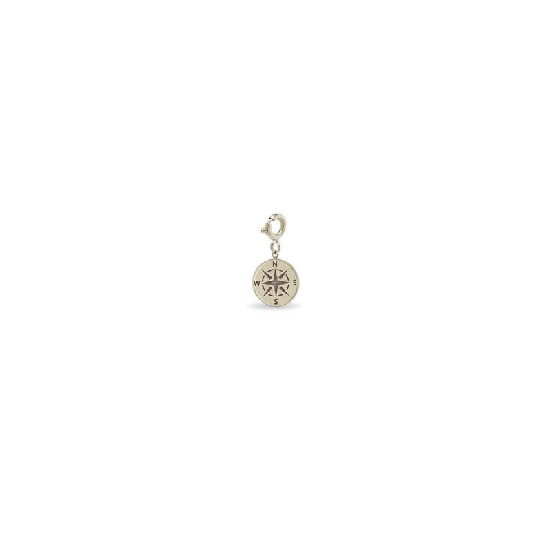Zoë Chicco 14k Gold Midi Bitty Compass Charm Pendant with Spring Ring