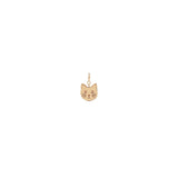 Zoë Chicco 14k Gold Midi Bitty Cat Charm Pendant with Spring Ring