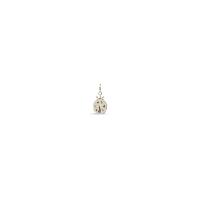 14k Single Midi Bitty Diamond Ladybug Charm