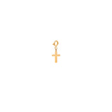 Zoë Chicco 14kt Gold Midi Bitty Cross Charm Pendant with Spring Ring