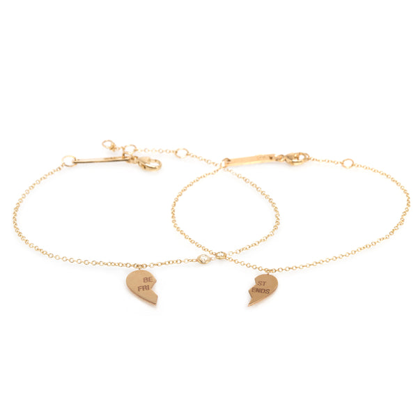 14k gold shop best friend bracelet