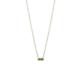 Zoë Chicco 14k Gold Peridot Baguette Necklace | August Birthstone