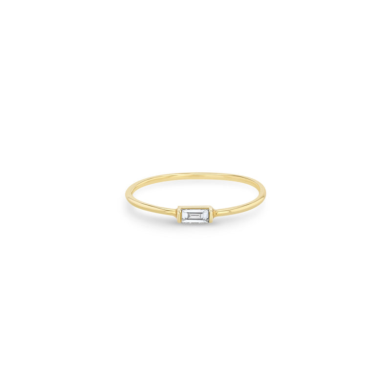 Zoë Chicco 14k Gold Horizontal Medium Baguette Diamond Ring