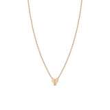 Zoë Chicco 14k Gold Midi Bitty Pavé Diamond Line Heart Necklace