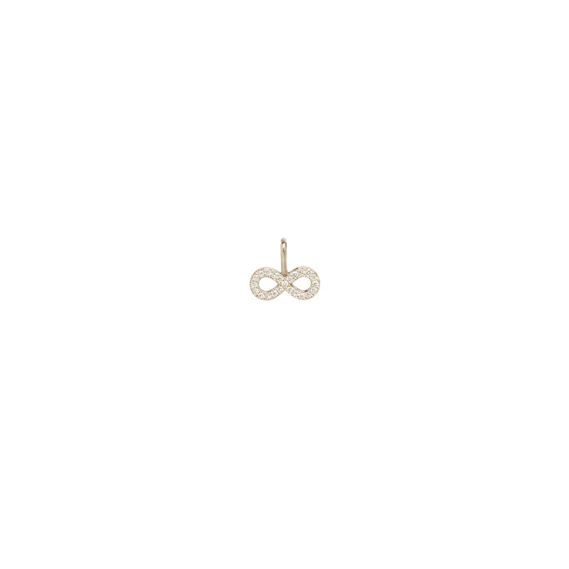 Zoë Chicco 14kt Gold Midi Bitty Pavé Diamond Infinity Charm Pendant