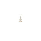 14k Single Midi Bitty Peace Symbol Charm