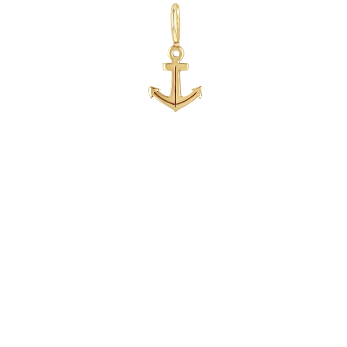 14k Midi Bitty Anchor Charm
