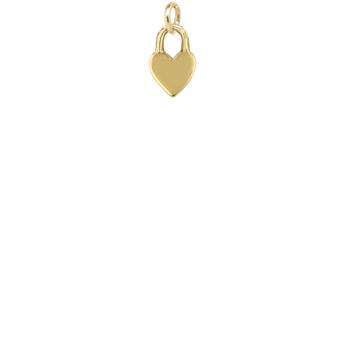 Zoë Chicco 14k Gold Midi Bitty Heart Padlock Charm Pendant
