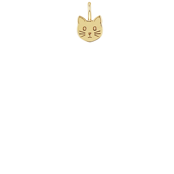 Zoë Chicco 14k Gold Midi Bitty Cat Charm Pendant