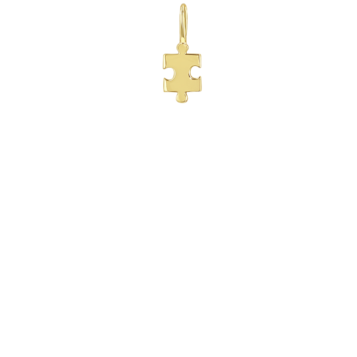 14k Midi Bitty Puzzle Piece Charm