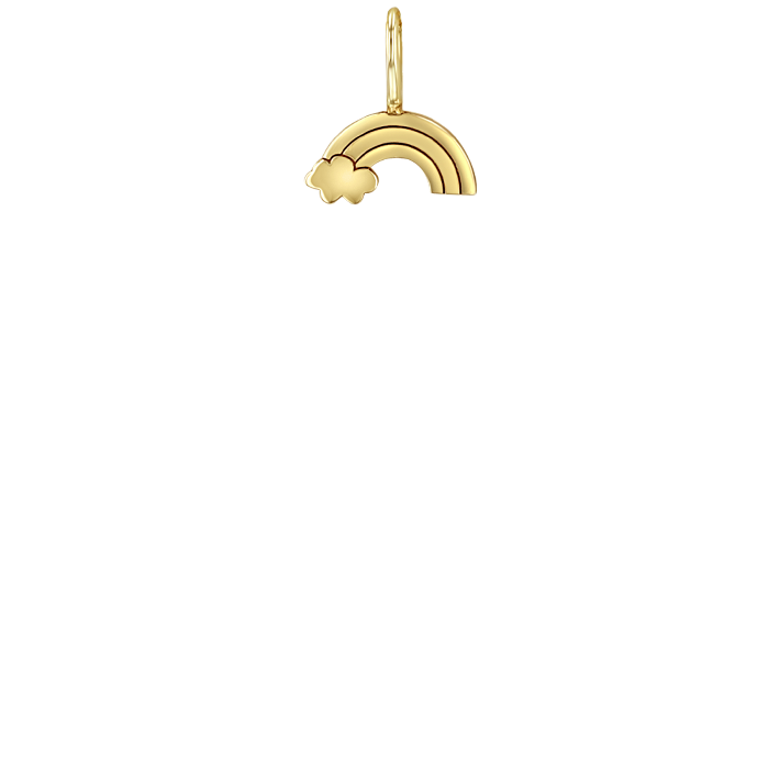 Zoë Chicco 14k Gold Midi Bitty Rainbow Charm Pendant