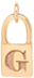14k Midi Bitty Initial Padlock Charm