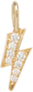 14k Midi Bitty Pavé Diamond Lightning Bolt Charm