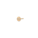 Zoë Chicco 14k Gold Midi Bitty Pavé Diamond Line Disc Stud Earring