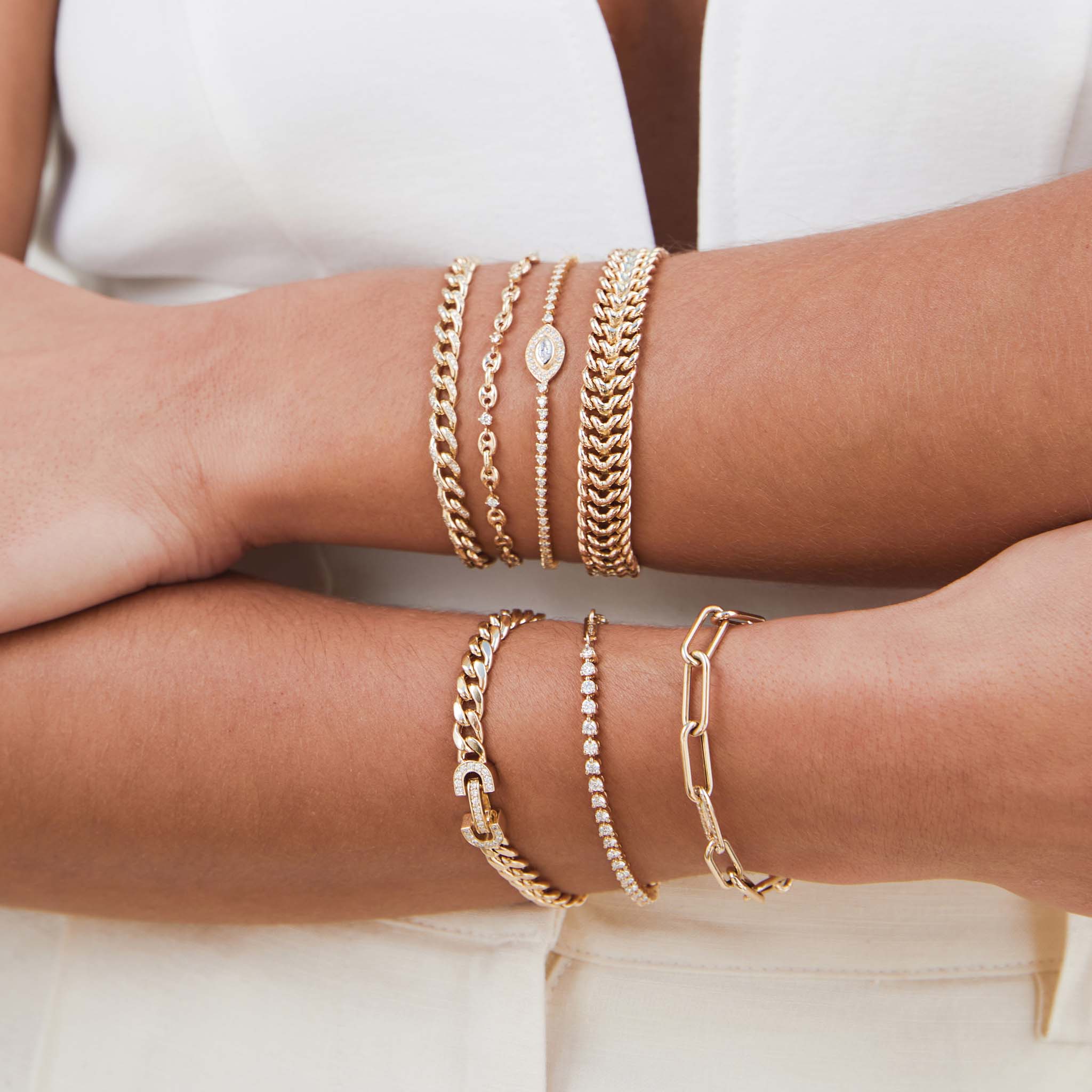 Zoë Chicco 14k Gold Double Wide Curb Chain Bracelet