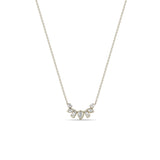 Zoë Chicco 14k Gold Mixed Cut Diamond Bezel Curve Necklace