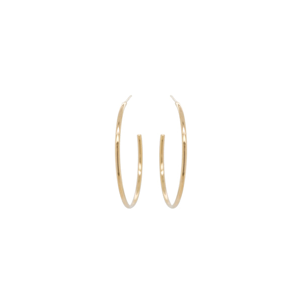 Zoë Chicco 14kt Gold Medium Round Wire Hoop Earrings