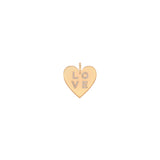 14k Single Pavé Diamond LOVE Heart Charm