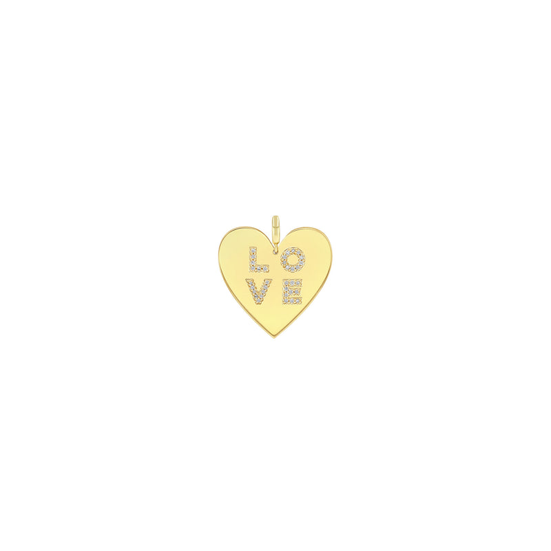 Zoë Chicco 14k Gold Pavé Diamond LOVE Heart Clip On Charm