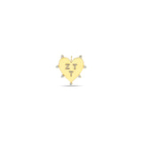 Zoë Chicco 14k Gold 7 Prong Diamond Pavé Diamond Initials Heart Charm Pendant