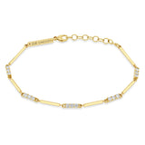 Zoë Chicco 14k Mixed Gold & Diamond Bar Bracelet