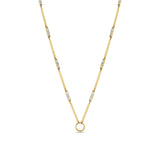 Zoë Chicco 14k Mixed Gold & Diamond Bar Circle Necklace