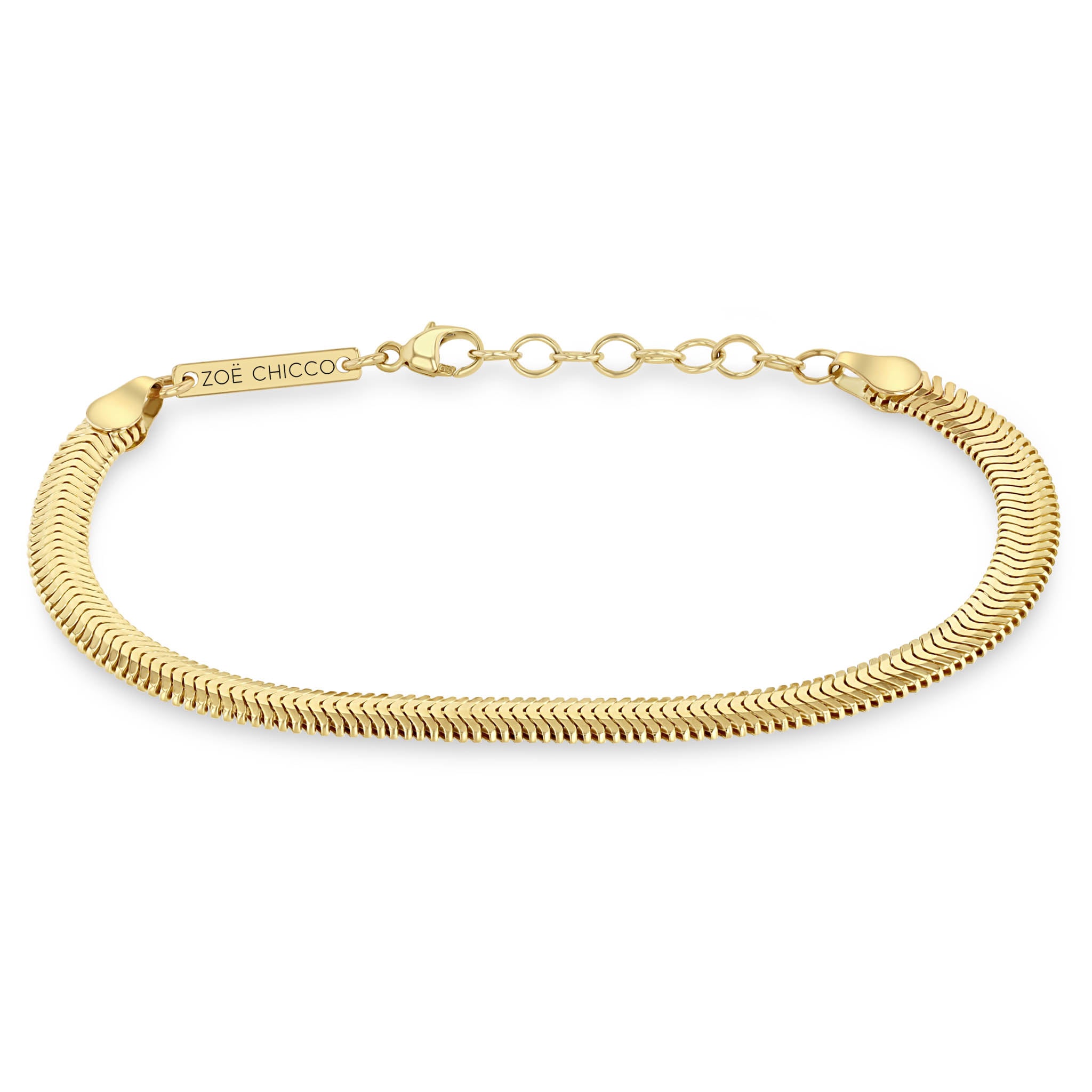 Zoë Chicco 14k Gold Medium Snake Chain Bracelet – ZOË CHICCO