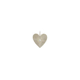Zoë Chicco 14k Gold Medium Radiant Heart Diamond Bezel Medallion Charm Pendant with Spring Ring