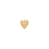 Zoë Chicco 14k Gold Medium Pavé Diamond Radiant Heart Medallion Charm Pendant