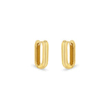 Zoë Chicco 14k Gold Thick Medium Oval Hinge Hoop Earrings