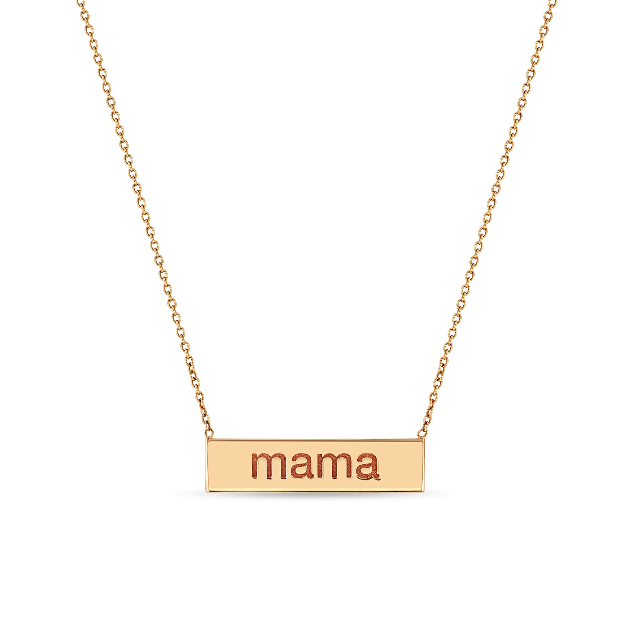 Zoë Chicco 14kt Gold Engraved Nameplate Necklace