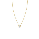 Zoë Chicco One of a Kind 14k Gold Hexagon Cut Diamond Bezel Necklace