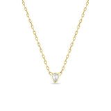 Zoë Chicco One of a Kind 14k Gold Pear Rose Cut Diamond on Medium Square Oval Chain Necklace