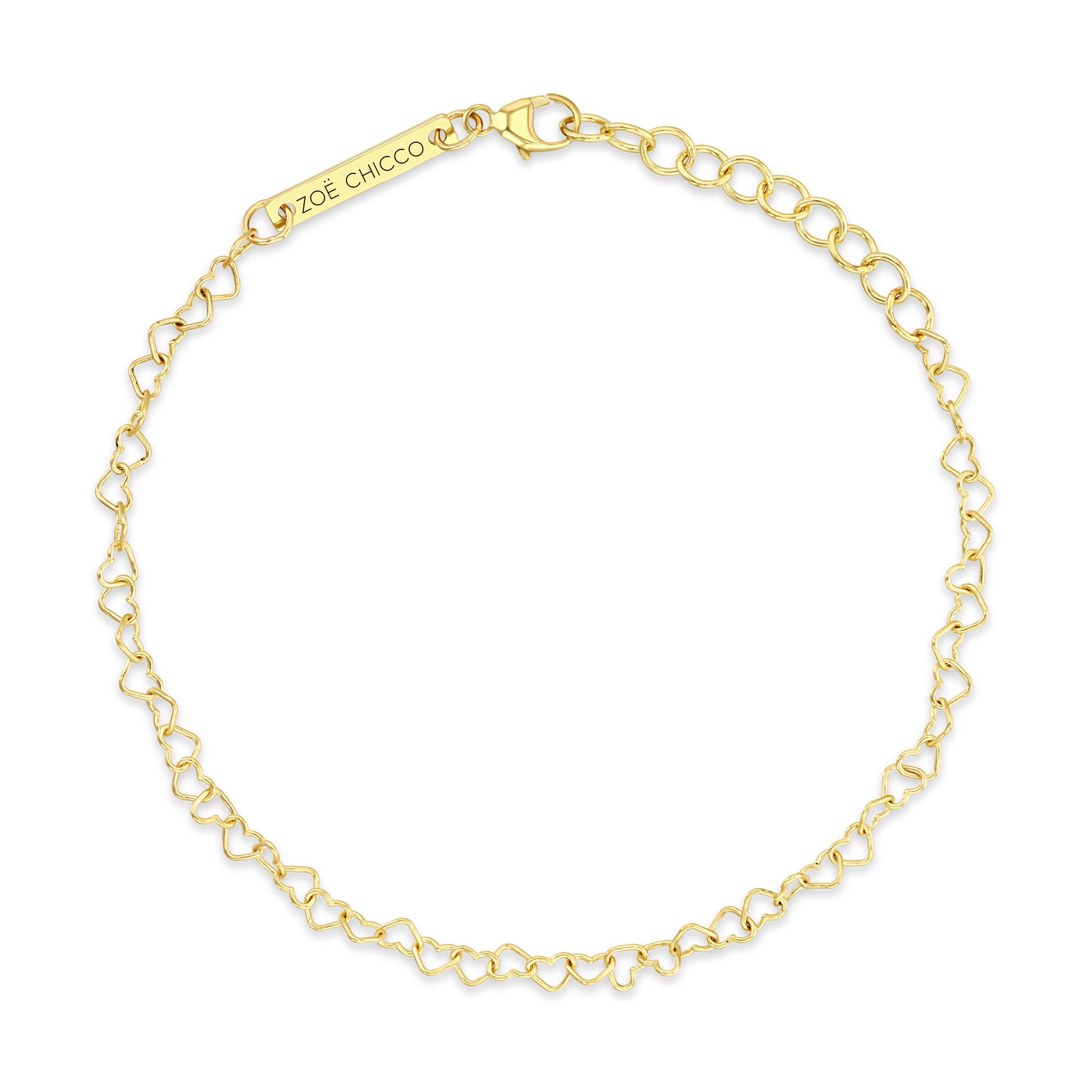 Zoë Chicco 14k Gold Heart Link Bracelet – ZOË CHICCO