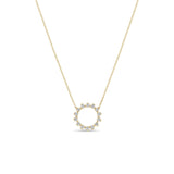 Zoë Chicco 14k Gold Prong Diamond Circle Necklace