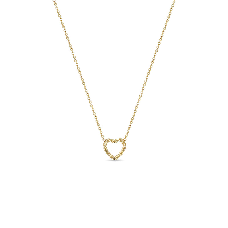 Zoë Chicco 14k Gold Small Twisted Heart Necklace – ZOË CHICCO