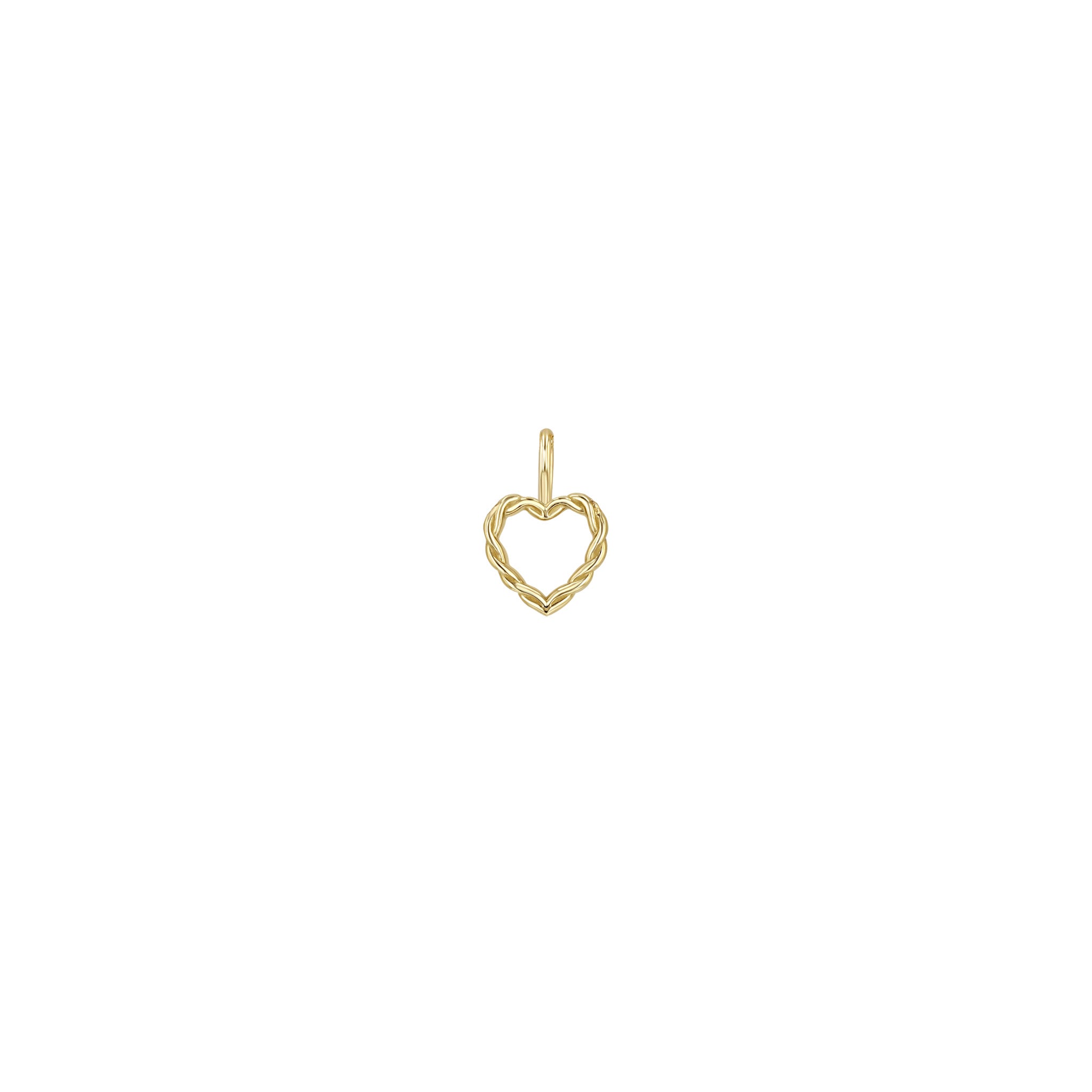 Zoë Chicco 14k Gold Small Twisted Heart Charm Pendant
