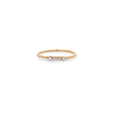 Zoë Chicco 14k Rose Gold Baguette & 2 Prong Diamond Ring